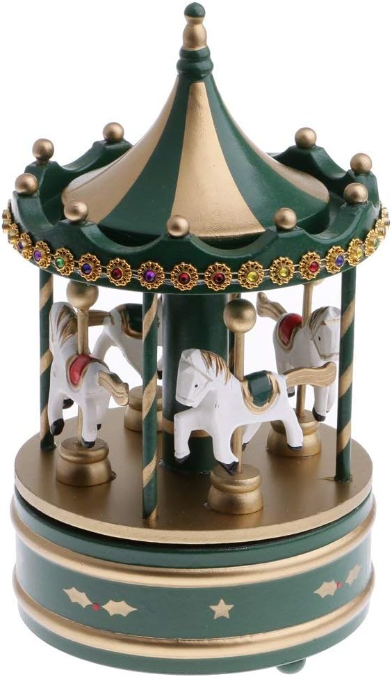 新品 超高級 入手困難 オルゴール メリーゴーランド カルーセル 木馬 青 陶器 オルゴール Multipasajes Travel