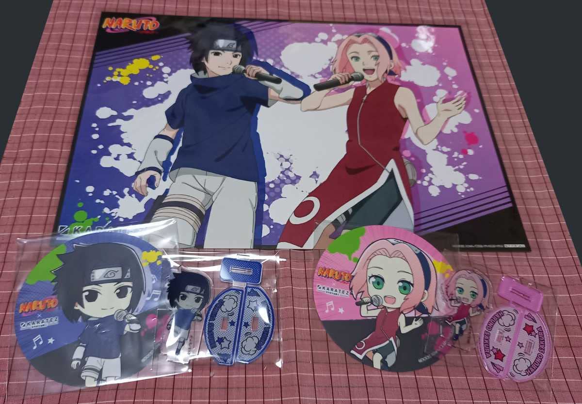 NARUTO うちはサスケ カラ鉄 カラオケの鉄人 コースター ドリンク 