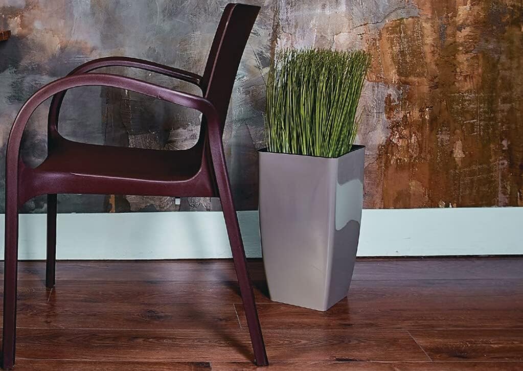 Gardenera ALEANA Planter - Quadro - 8.7 Inch Flower Pot in Cocoa (Set of 3)