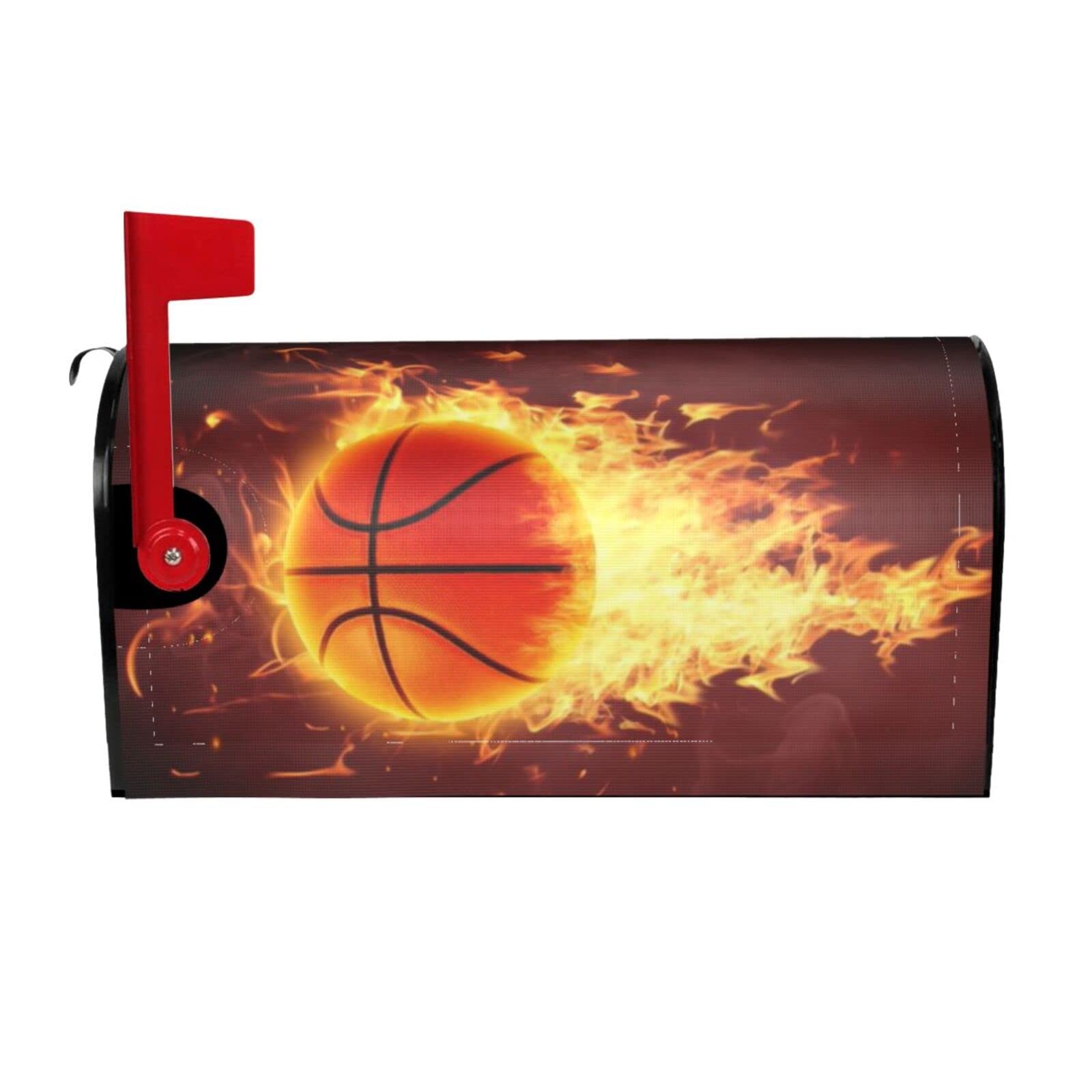 Ognot Basketball Magnetic Mailbox Cover, Mailbox Lid, Standard Size 21X18 Inches For Garden Yard Decor