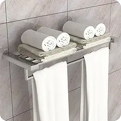 Toalheiro Hotel de Parede Porta Toalha Duplo Inox Master