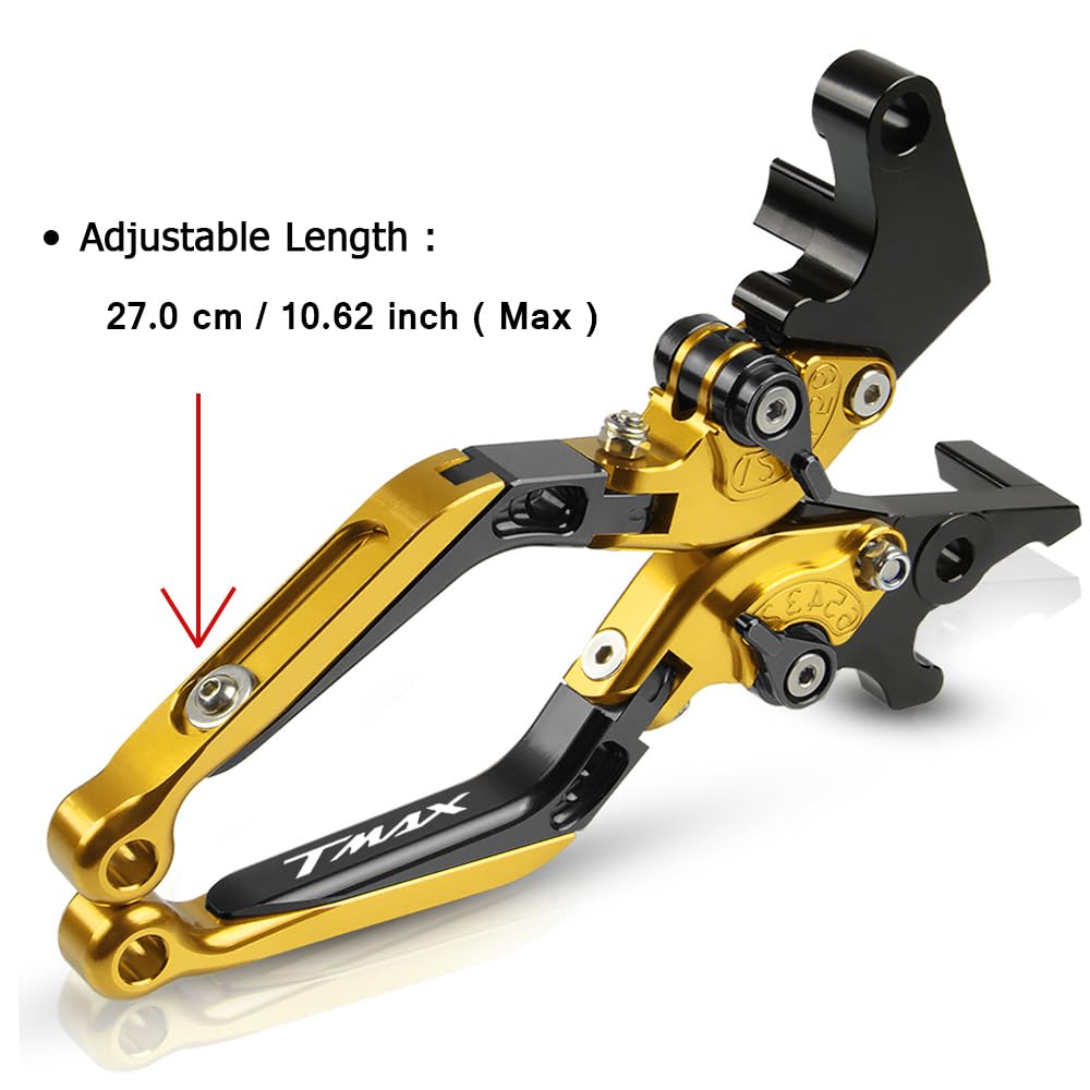 Leve Freno E Frizione Regolabili In Alluminio CNC Per Yamaha TMAX 530 (2012-2019) E TMAX 560 (2020-2025) – Coppia Di Leve Con 6 Posizioni Di Regolazione