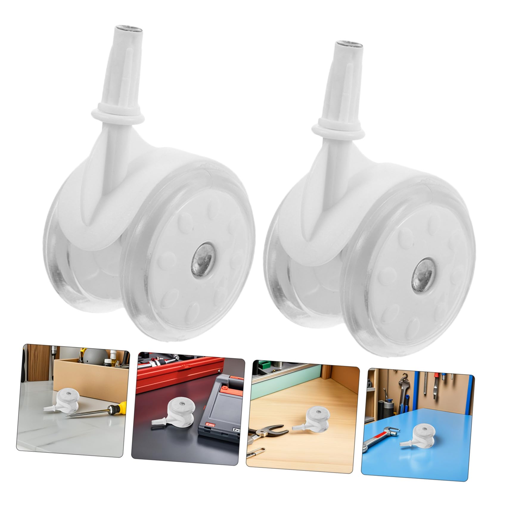8pièces Roues de Rechange pour Trotteur Plastique Accessoires pour Poussettes Garçon Fille Roulettes