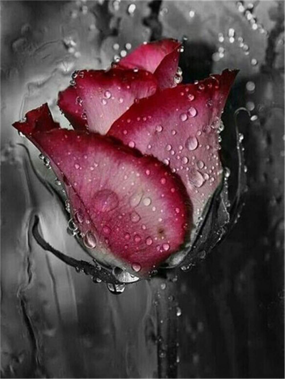 Peinture diamant 5D rose pour décorer le salon avec art floral