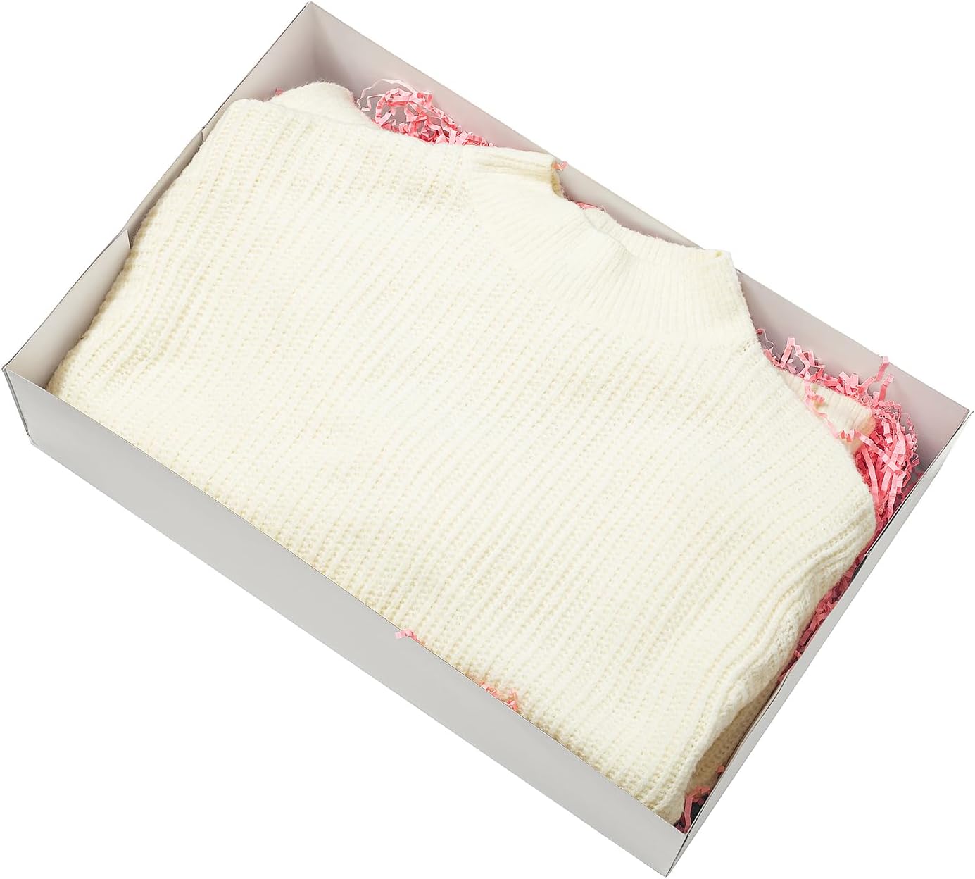 Mefleet 25 Pack Large Gift Boxes with Lids 17x11x4 Inches Extra Deep Shirt Clothes Robe Sweater Box for Christmas Presents, Holidays, Birthday Gift Wrapping Bulk White
