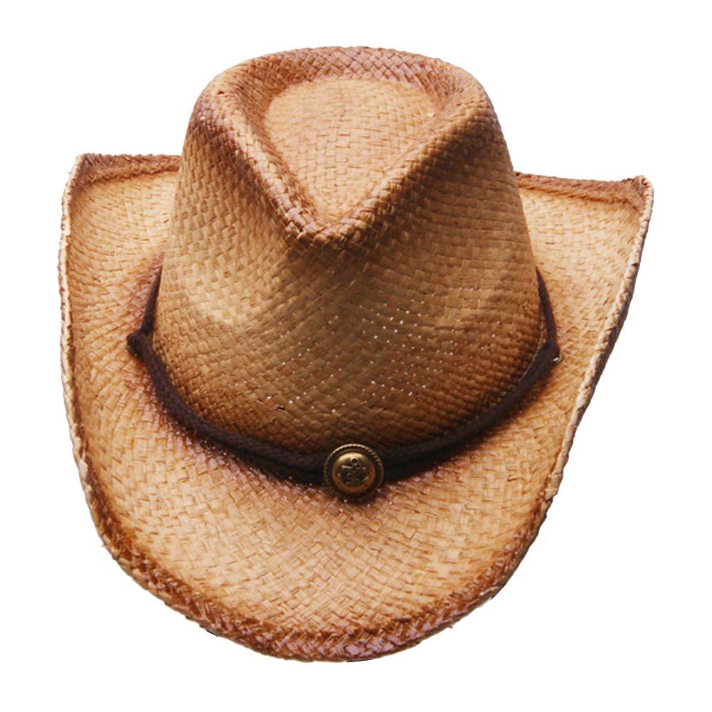 MINAKOLIFE Men\'s & Women\'s Western Style Cowboy/Cowgirl Straw Hat MINAKOLIFE Men main image 2