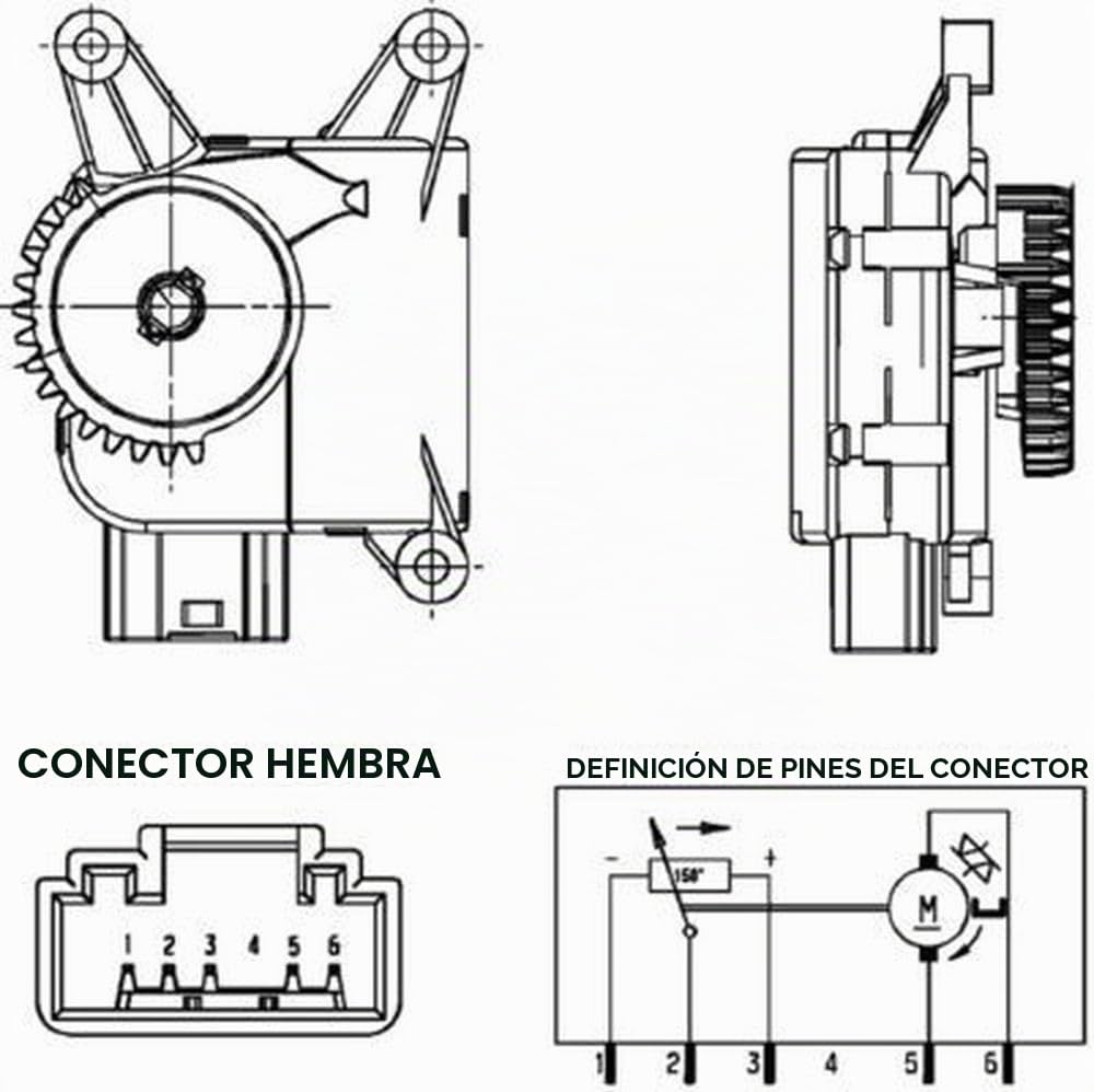 MAHLE Stellelement, Mischklappe AA16000P | Compatible con: Audi A1, A1 Sportback, A2, Seat Cordoba, Ibiza III, Ibiza IV, Ibiza IV SC, Ibiza IV ST, Skoda Fabia II