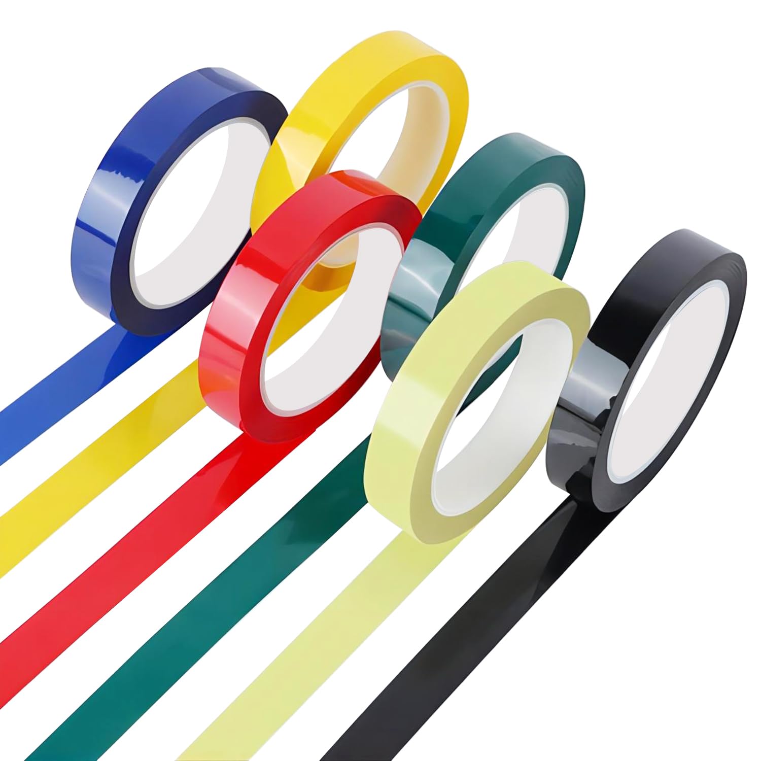 Qrity 2 Rotolo Nastro Elettrico, 10mm x 66m Nastro di Posizionamento, Nastro Isolante per la Legatura e L'isolamento dei Cavi, Nero