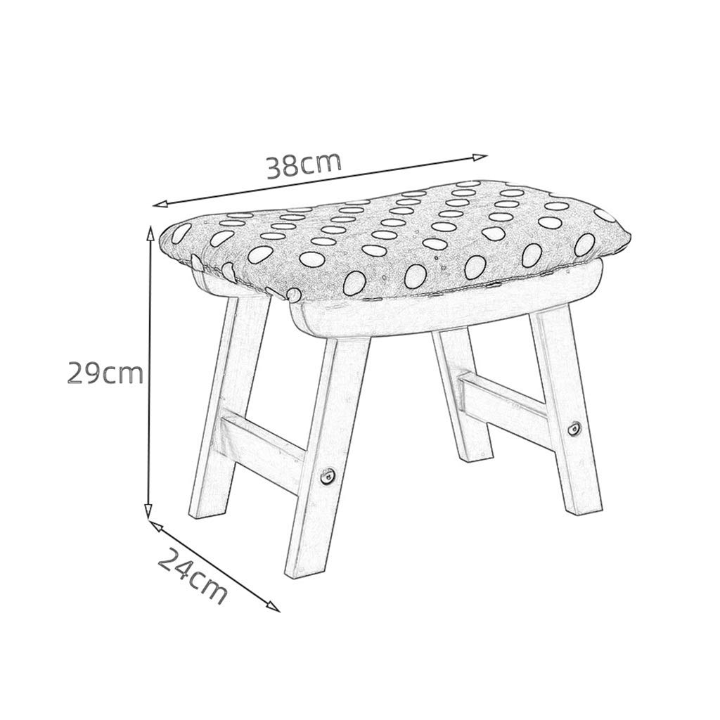 Escabel, Sala Taburete Puf con Funda De Lino Extraíble Bajo De Madera Tapizado Taburete para Caminar para Zapatos (Color : Gris, tamaño : #1)