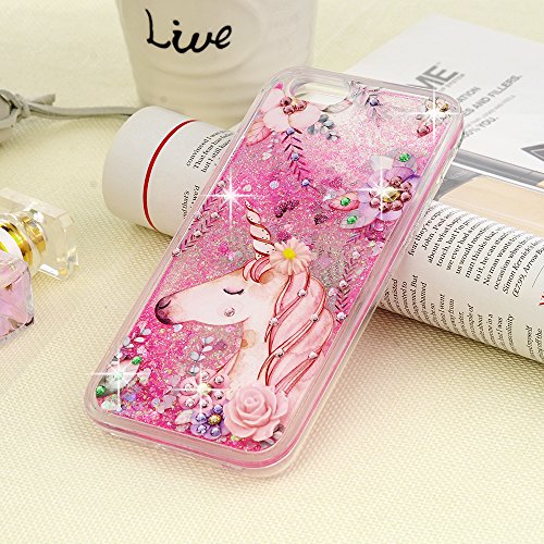 Supwall Compatible With Iphone 6 Case, Iphone 6S Case Glitter Liquid Defender Tpu Shockproof Bumper Protective Silicone Case Floating Bling Sparkle Quicksand For Iphone 6 6S 4.7 Inch (Diamond Horse) #TOP7