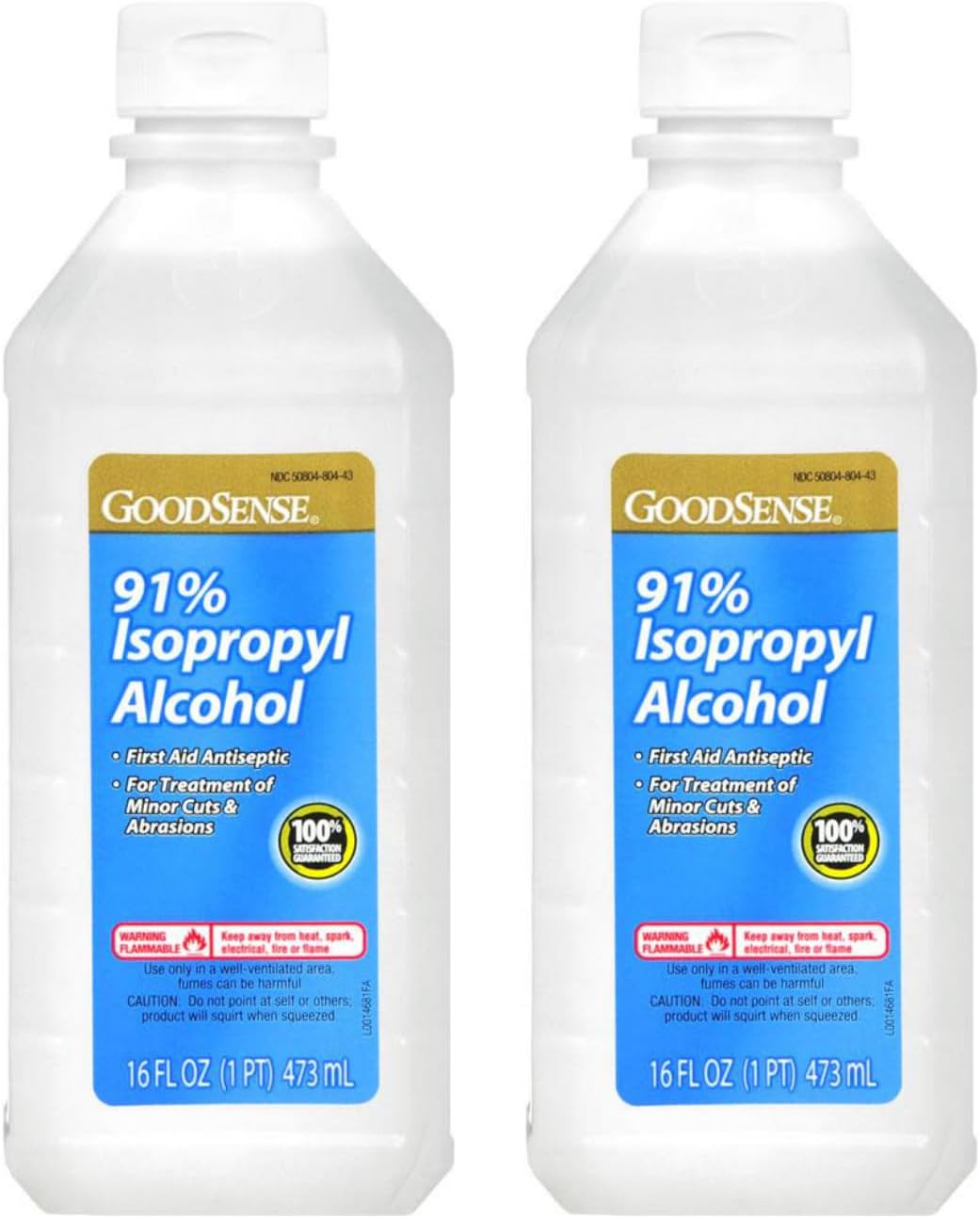 GoodSense 70% Isopropyl Alcohol, First Aid Antiseptic, 32 FL OZ, (Pack of 4)