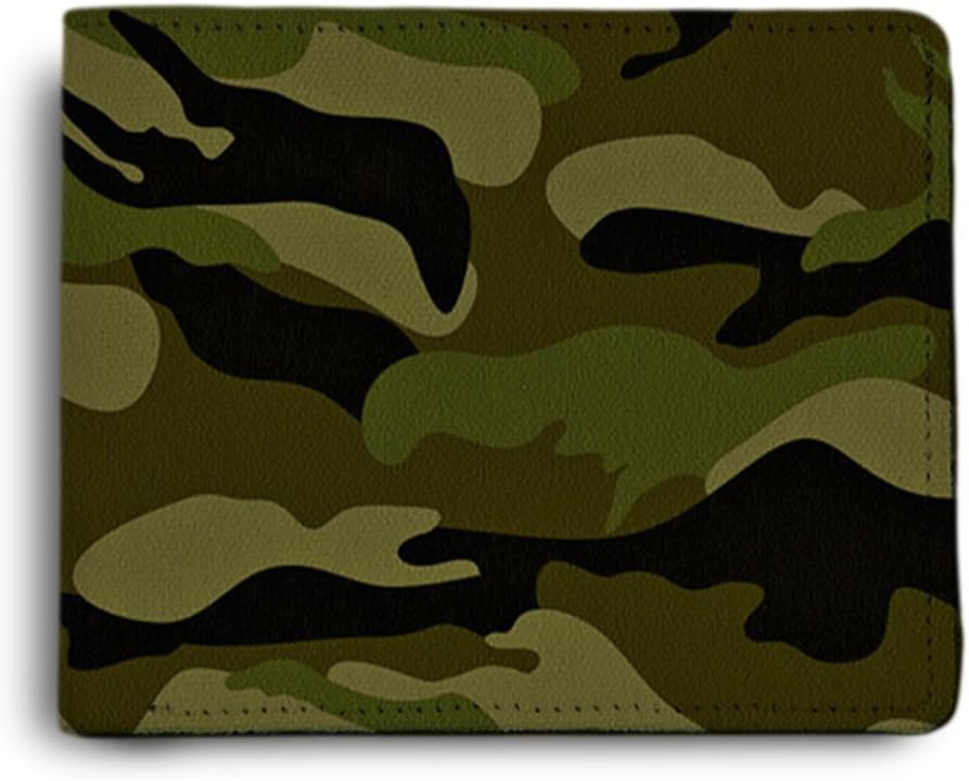 Men's Wallet | Wallet for Men's | Wallet for Boy's | Camouflage Quotes Design Printed Pu Leather Wallet for Men's/Boy's.
