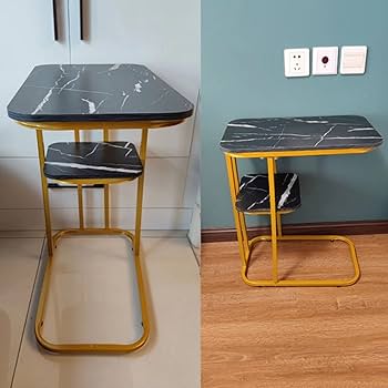 実用的　多機能　サイドテーブル　収納たくさん　コの字型 楽天市場】3way サイドテーブル コの字型 完成品 収納付き 木製