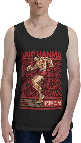 Miniatura 1 de Anime Baki The Grappler Hanma Baki - Camisetas sin mangas para hombre para fitness secado rápido gimnasio para hombre