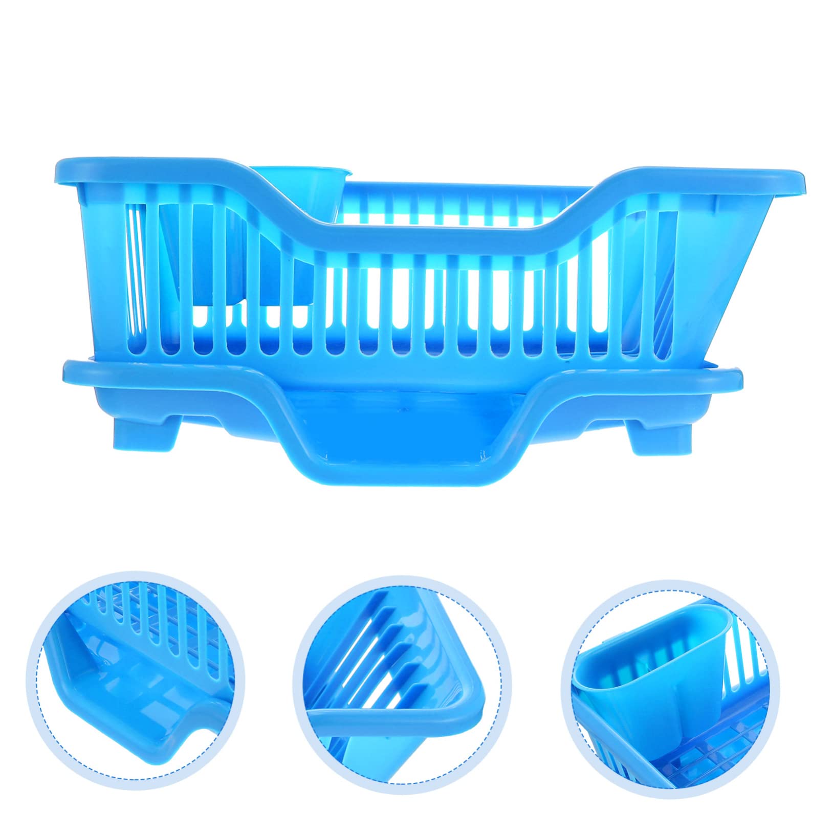 Alipis 1 Set mensola della cucina scolapiatti con vaschetta raccogligocce scolapiatti da cucina scaffale espositivo scaffali di stoccaggio scolapiatti per uso domestico fornitura cucina