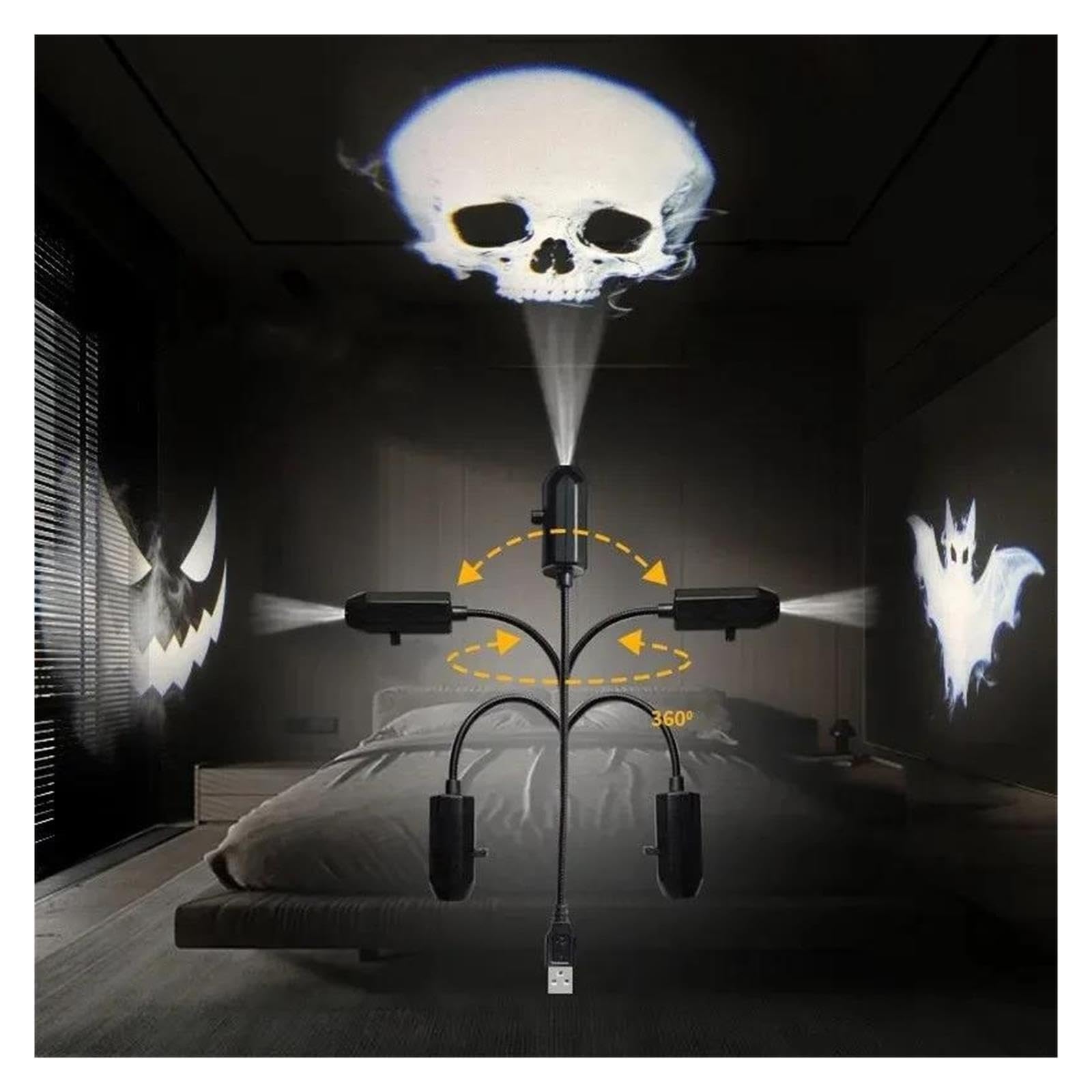 Luz De Proyección USB, Ambiente Festivo De 5 V