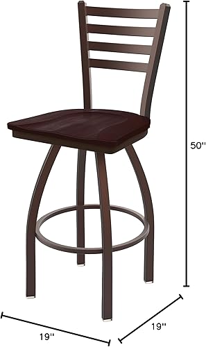 Miniatura 121 de 410 Jackie Taburete de bar giratorio de 36 pulgadas con acabado bronce y asiento de vinilo negro Vinilo negro,Canter Burdeos,Tierra Canter,Canter