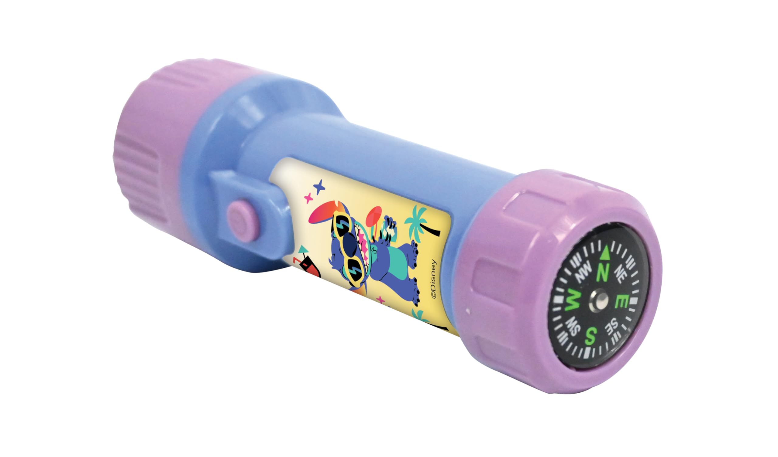 Lexibook, Disney Stitch, Kit avventuriero Stitch con walkie Talkie e Torcia Bussola, Blu, RPTW10D