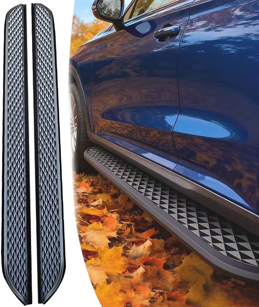 Running Boards for Toyota Grand Highlander 2024-2026, Aluminum Side Steps with Anti-Slip Texture, No Drill Bolt-On Installation Complete Kit (Black 2-PCS)(HYL)