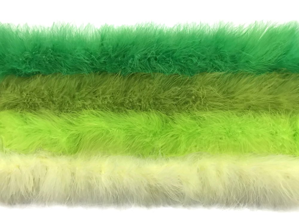 2 Yards - Lime Green Turkey Medium Weight Marabou Feather Boa 25 grams Halloween Costume Party Supply | Moonlight Feather
