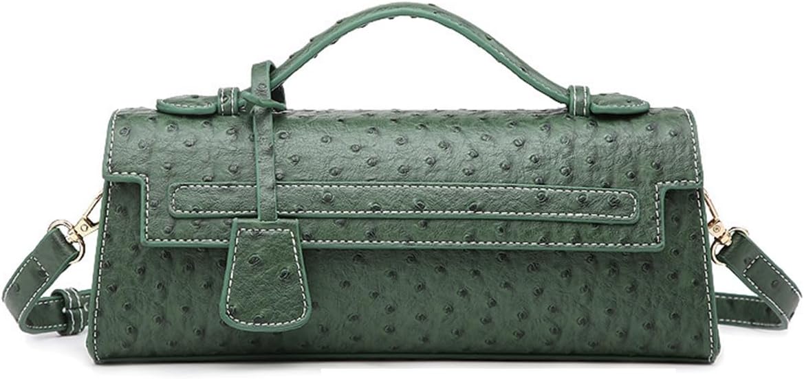 women's top-handle handbags,Ostrich & serpent Pattern – clutch Purse,designer crossbody bags for women with Detachable Strap