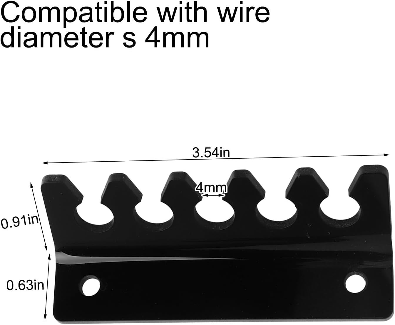 Black Cable Clips Desk & Wall Cable Management – 5-Pack Cord Organizers with Strong Backing, Reusable Desktop Cable Holder Charging Cables, Headphones, and Computer Cords