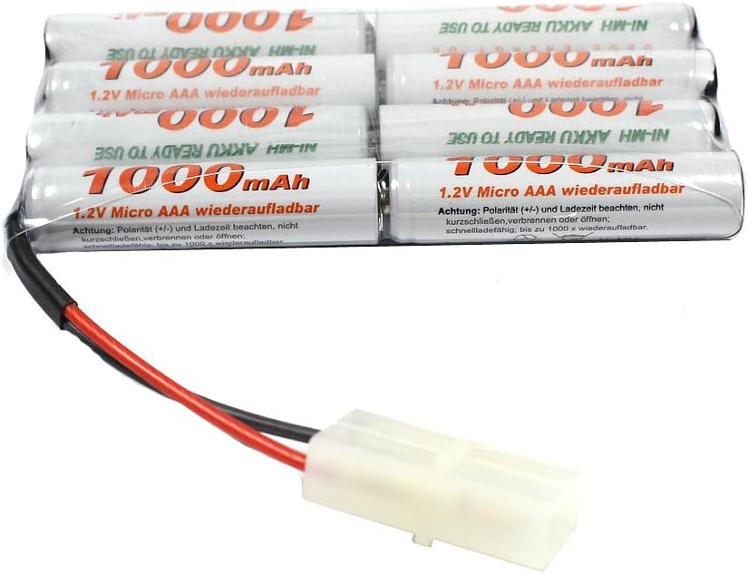 'OEGE Battery Pack 9.6 V 1000 mAh Ready to Use Technology Micro AAA in Board Form Tamiya Plug, O 306083