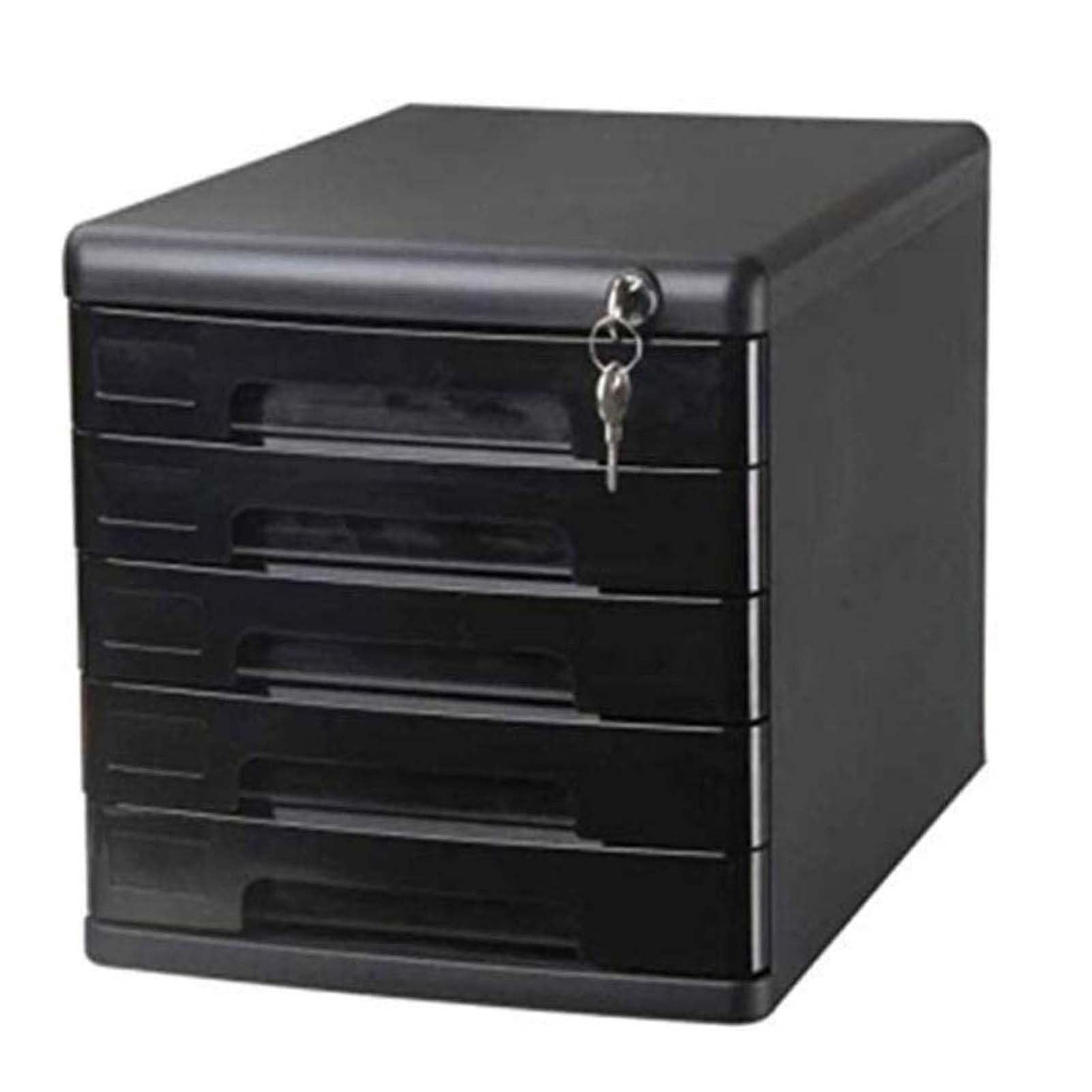Rangement Bureau Classeur Verrouillable, Boîte De Rangement À Tiroirs A4 À Plusieurs Niveaux, Organiseur De Bureau Pour Documents, Boîte De Rangement Pour Étiquettes D'indexation