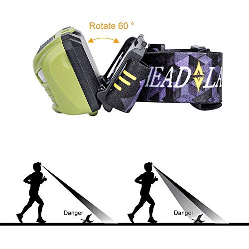 Stirnlampe, Stirnlampe, Taschenlampe mit weißem Licht und Reiseetui, super heller Scheinwerfer für Wandern, Laufen, Camping