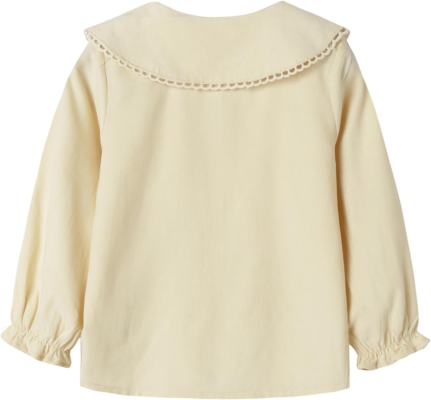 Mud Kingdom Little Girls Corduroy Shirt Button Down Long Sleeve Lace Collar - Image 2