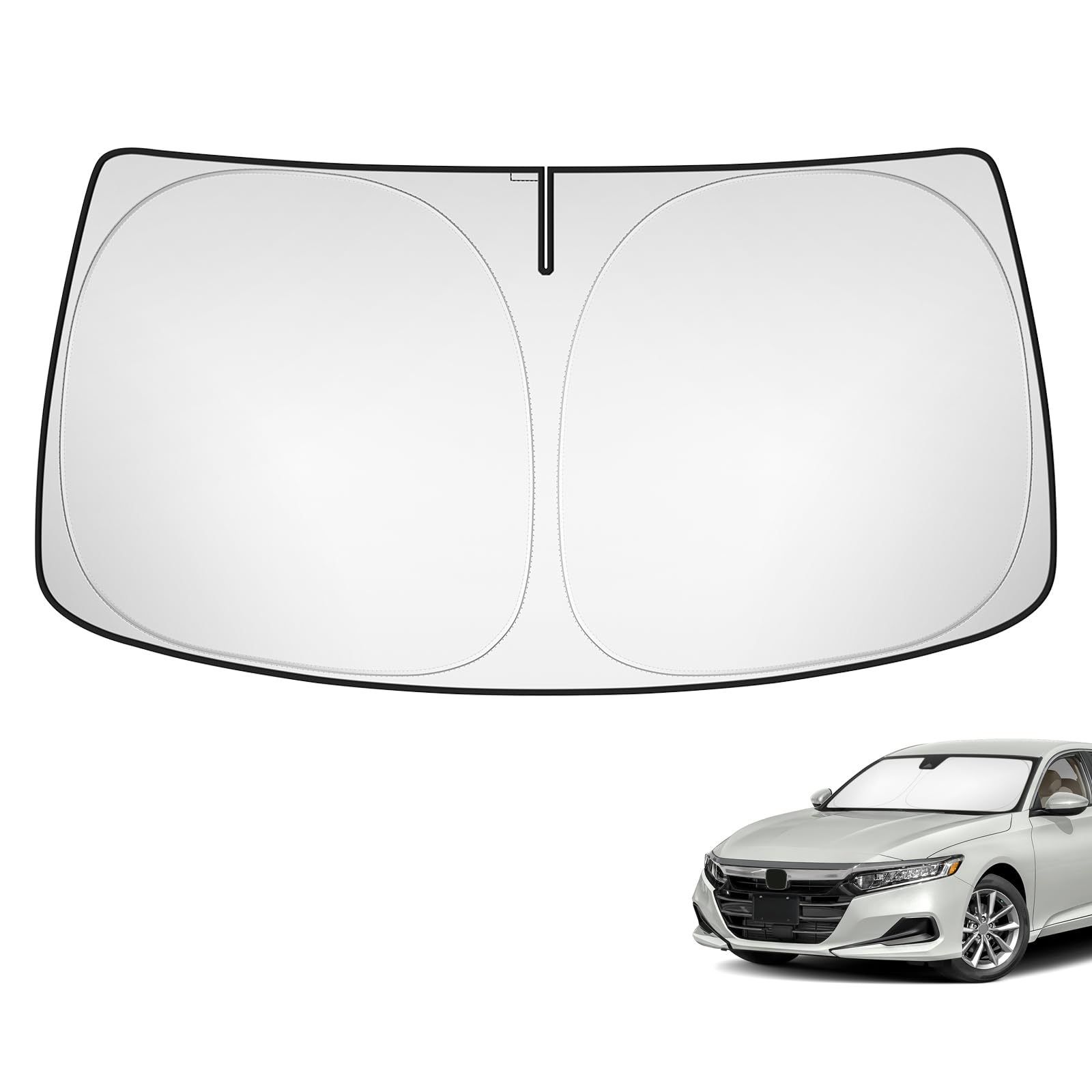 Bercicci Upgraded Windshield Sunshade for Honda Accord 2022 2021 2020 2019 2018 Foldable Accessories Folding Sun Shade Windshield Heat UV Rays Visor Protection
