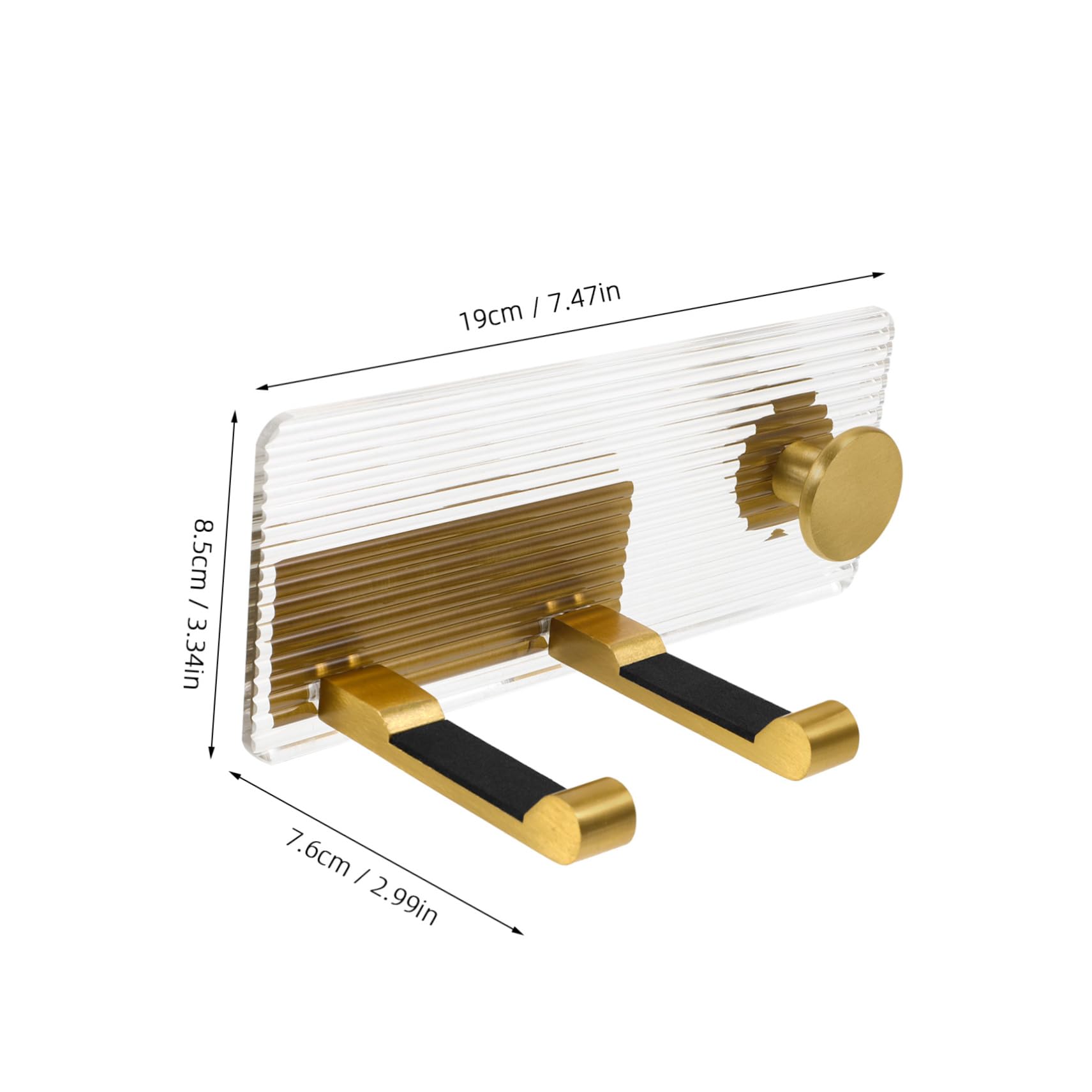 Ipetboom Bathroom Hair Dryer Holder Stand Acrylic Hair Tool Organizer No-screw Mount