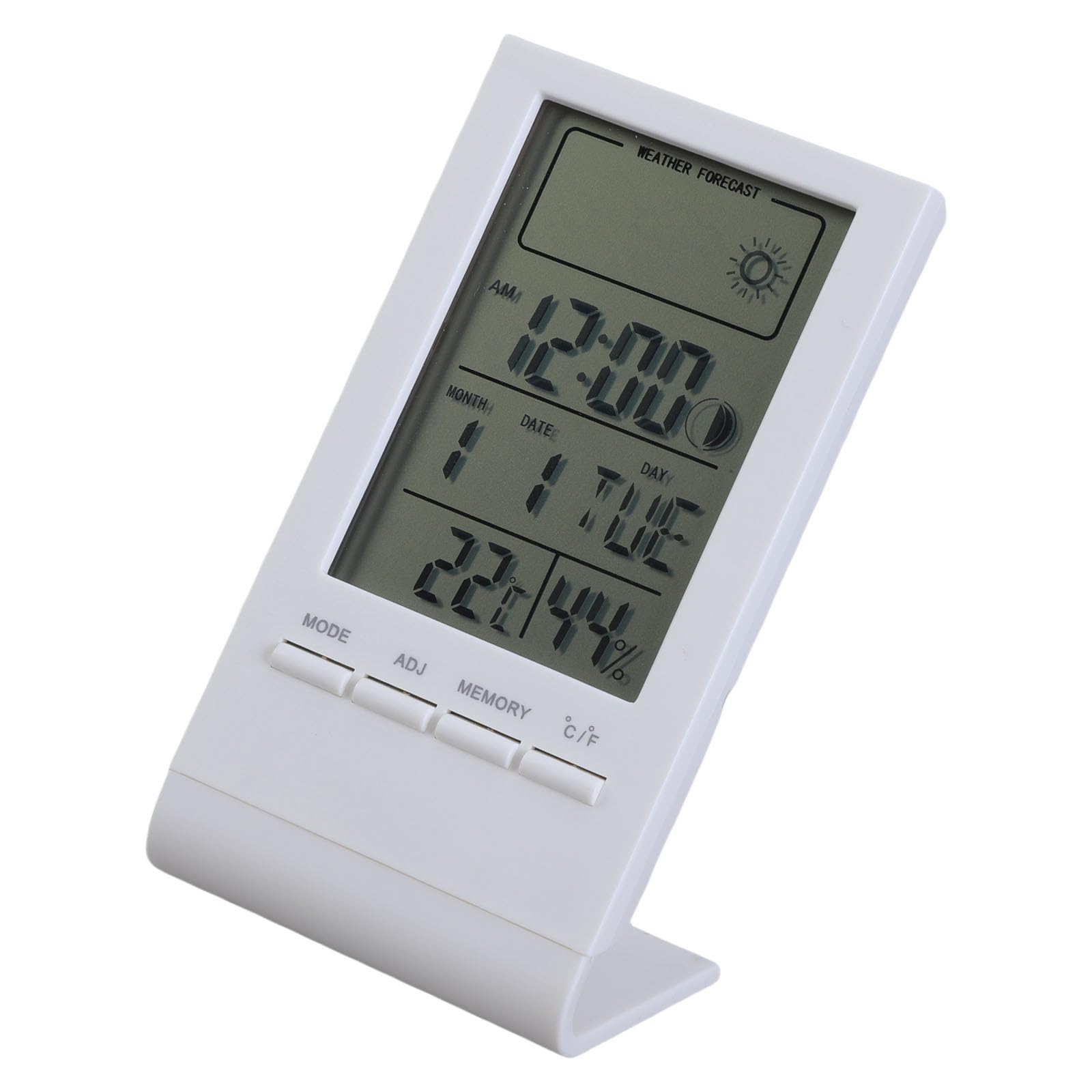 RGYBAO Thermometers Hygrometer Desktop Digital Display Temperature Humidity Gauge with Time Alarm Clock for Home Baby Room