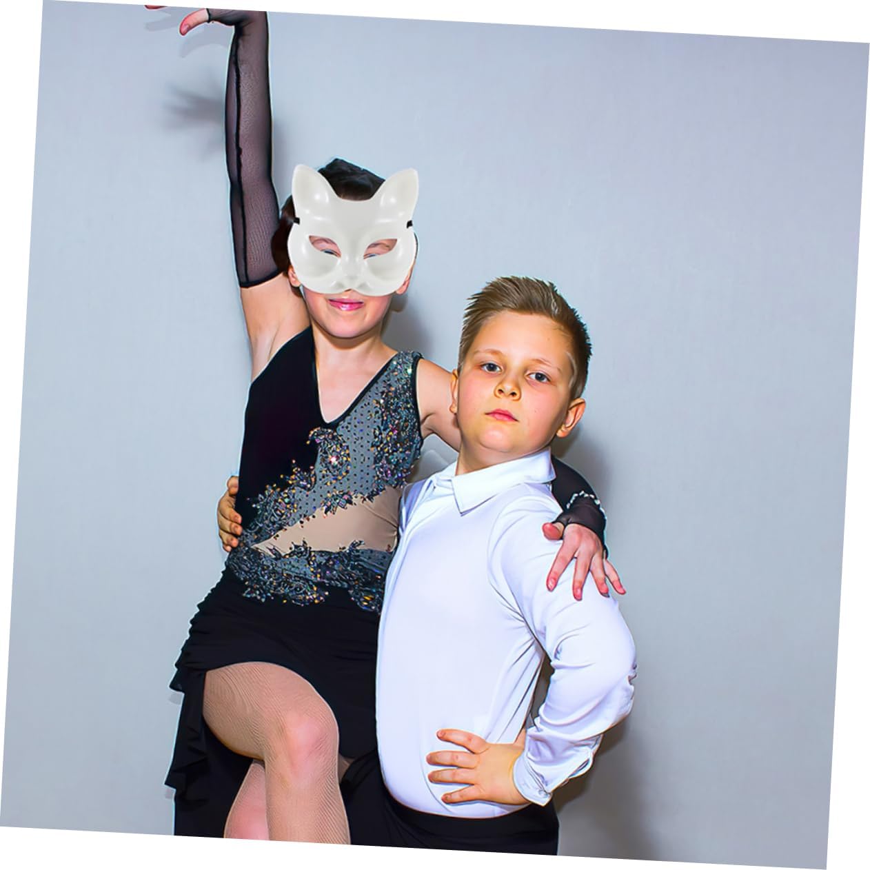 Holibanna Paintable and Cat Masks Blank White Craft Masks for Creative Projects and Masquerade Parties Comfortable and Lightweight for Halloween and Cosplay Events