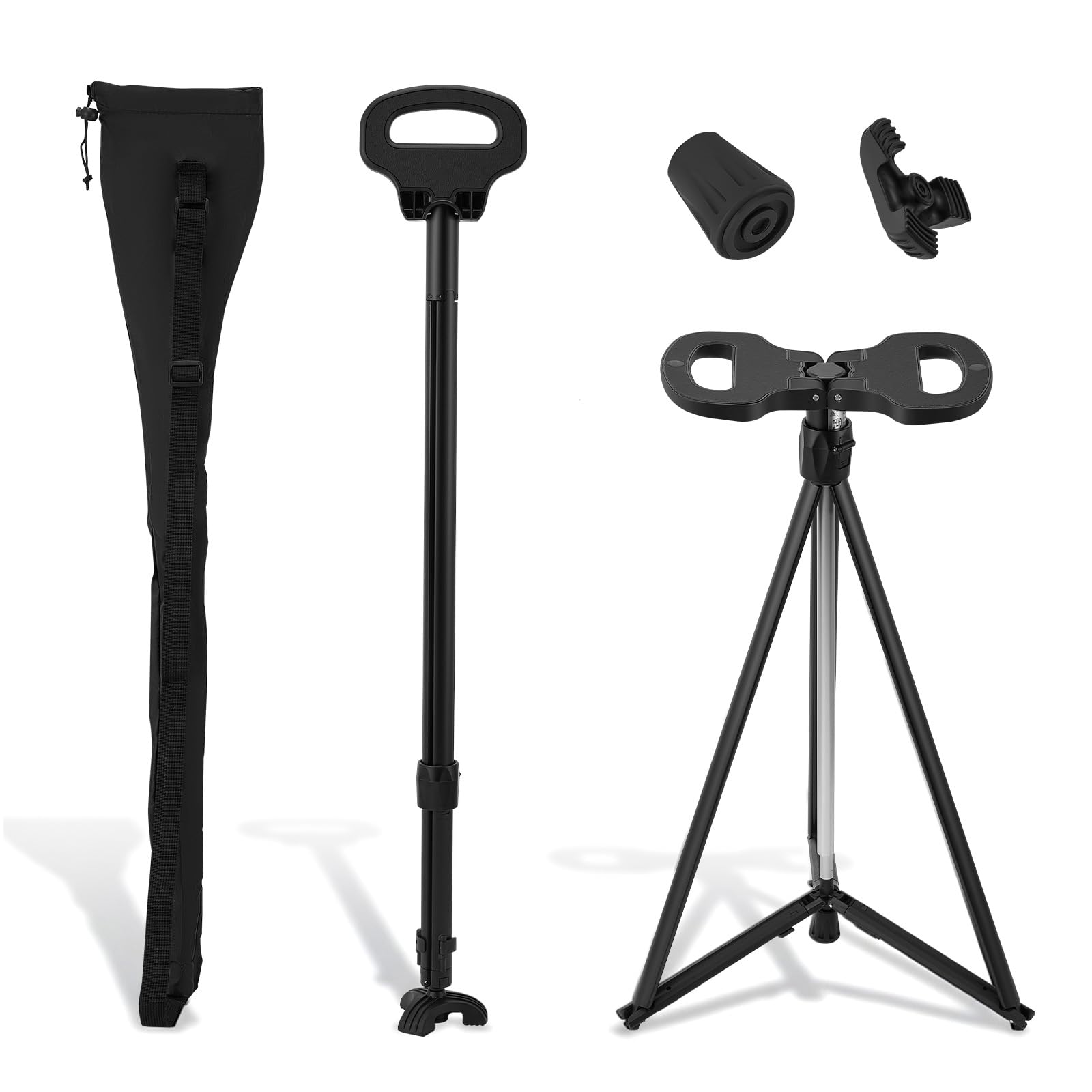 Bastone da passeggio con sedile pieghevole leggero