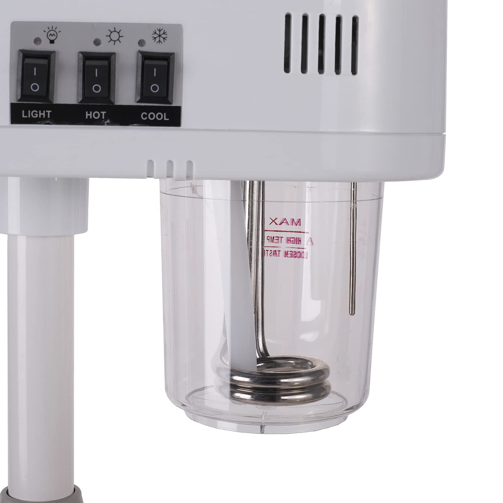 Gesichtsdampfer, 2in1 Heiße & Kalte Vapozon Ozon Bedampfer Dampfgerät Gesichtssauna Maschine 360°Rotatable Düse Doppelrohr Heiße und Kalte Dampfgerät, Höhe Einstellbar,geeignet für Salon und Zuhause