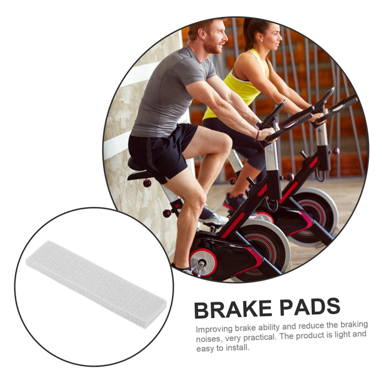 Abaodam 6 Pezzi Pastiglie Freno in per Bicicletta da Casa Accessori Fitness Resistenti e Antiscivolo Ammortizzatori Silenziosi per Freni Indoor Cycling Facili da Installare e Durevoli