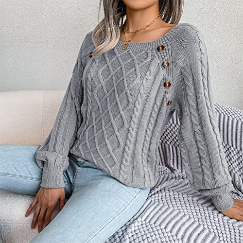 Image of JUNBOON Women's Casual Leopard Print Knitted Pullover Sweaters Long Sleeve Crew Neck Jumper Tops