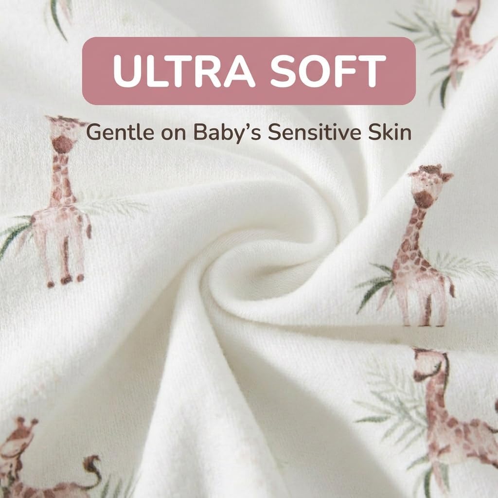 Organic Cotton 0-6M Unisex Newborn Baby Sleepers Pajamas image 3