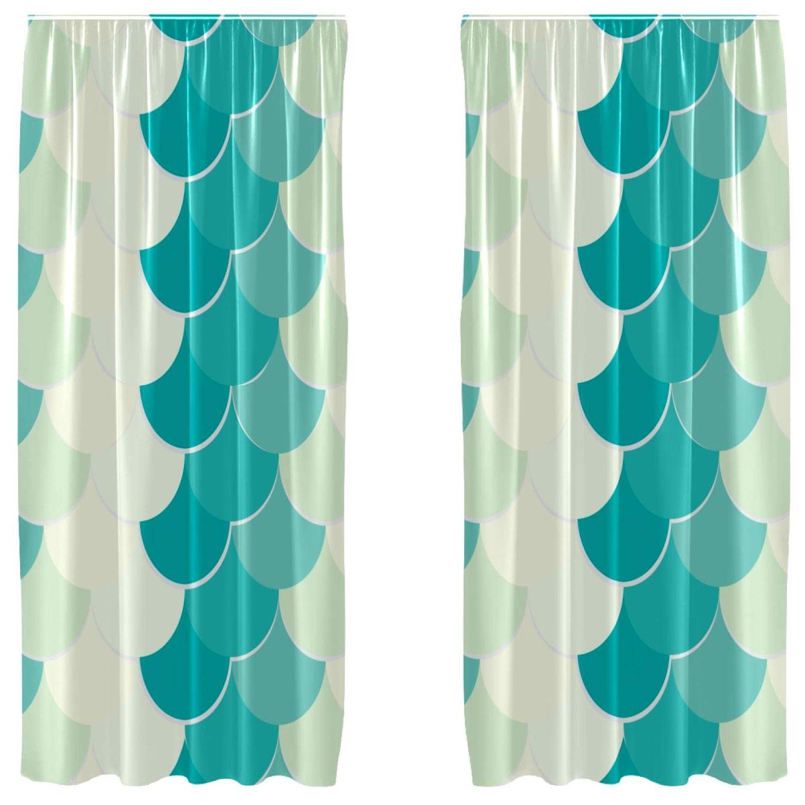 Habillage de fenêtre bleu nautique 140x213 cm pour salon
