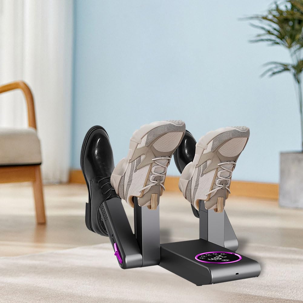 Sèche-Chaussures et désodorisant pour Chaussures, sèche-Chaussures Pliable, désodorisant avec minuterie, déshumidification, sèche-Chaussures électrique pour la Maison, l'extérieur et
