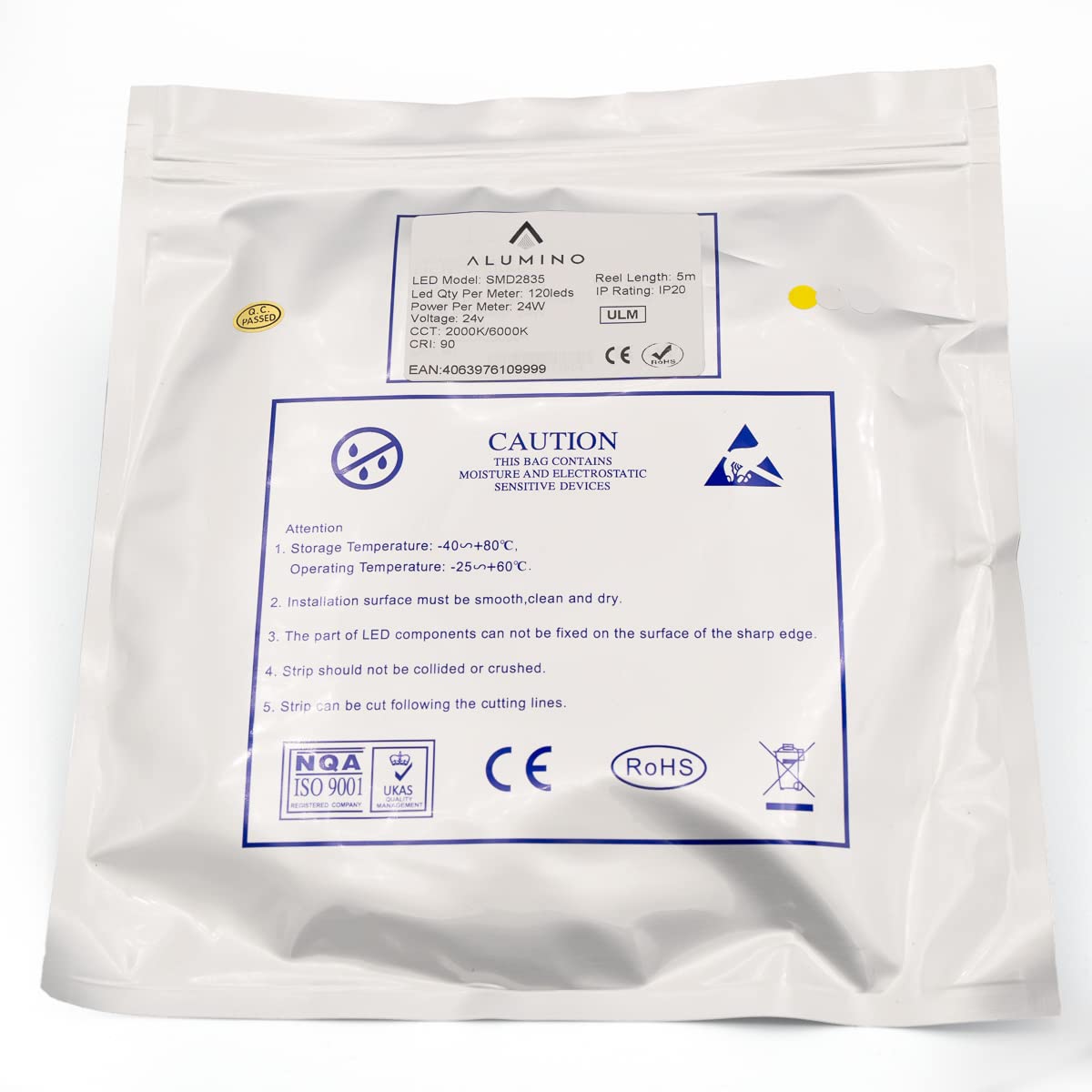 Taśma LED - ULM - ciepła biel / zimna biel CCT Deep Tunable 2000-6000K i 1200 diod LED/10 m