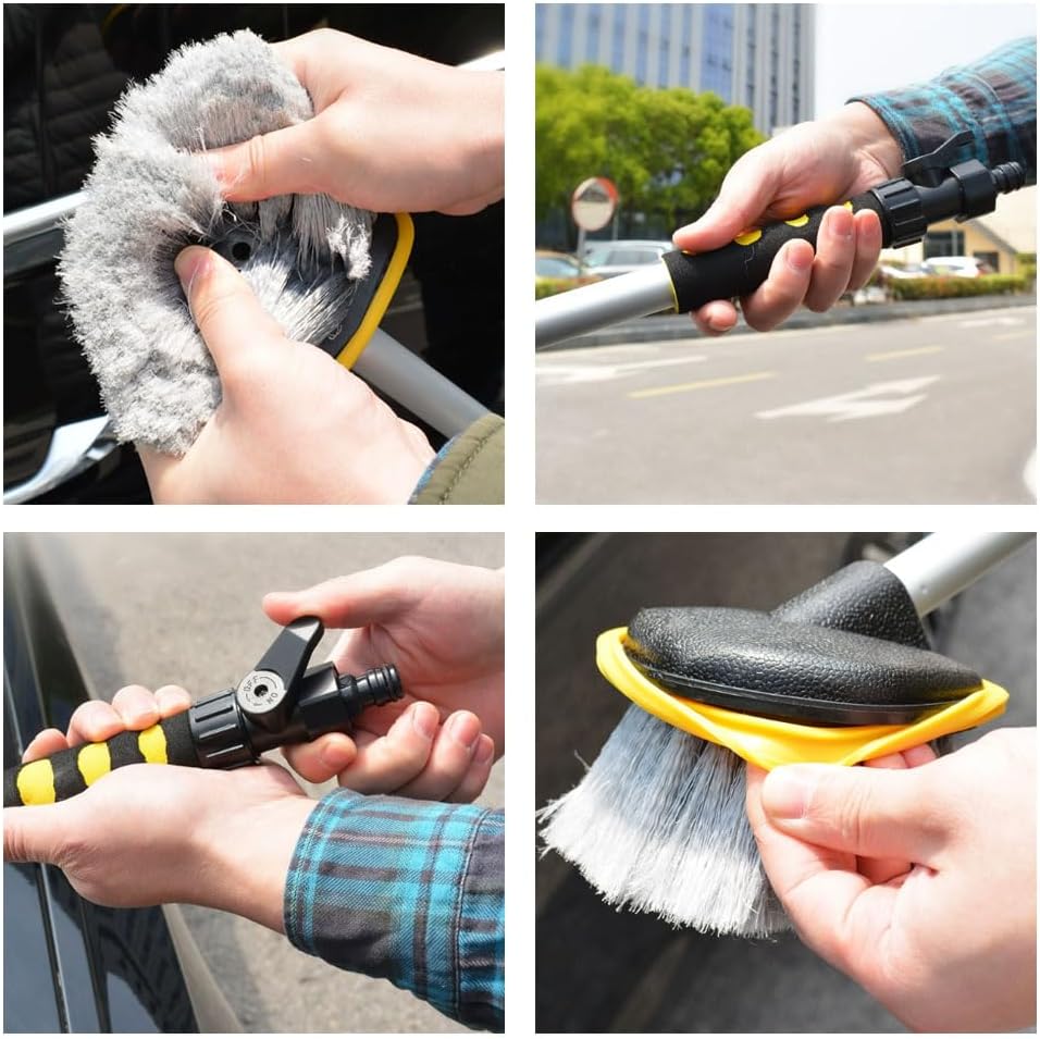 Water Fed Pole Brush Head, Solar Cleaning Brush Water Supply Pole Brush System, Solar Cleaning Tools for Glass Cleaning, Photovoltaic Cleaner, Glass Cleaning Brush, Solar Panel Cleaning.