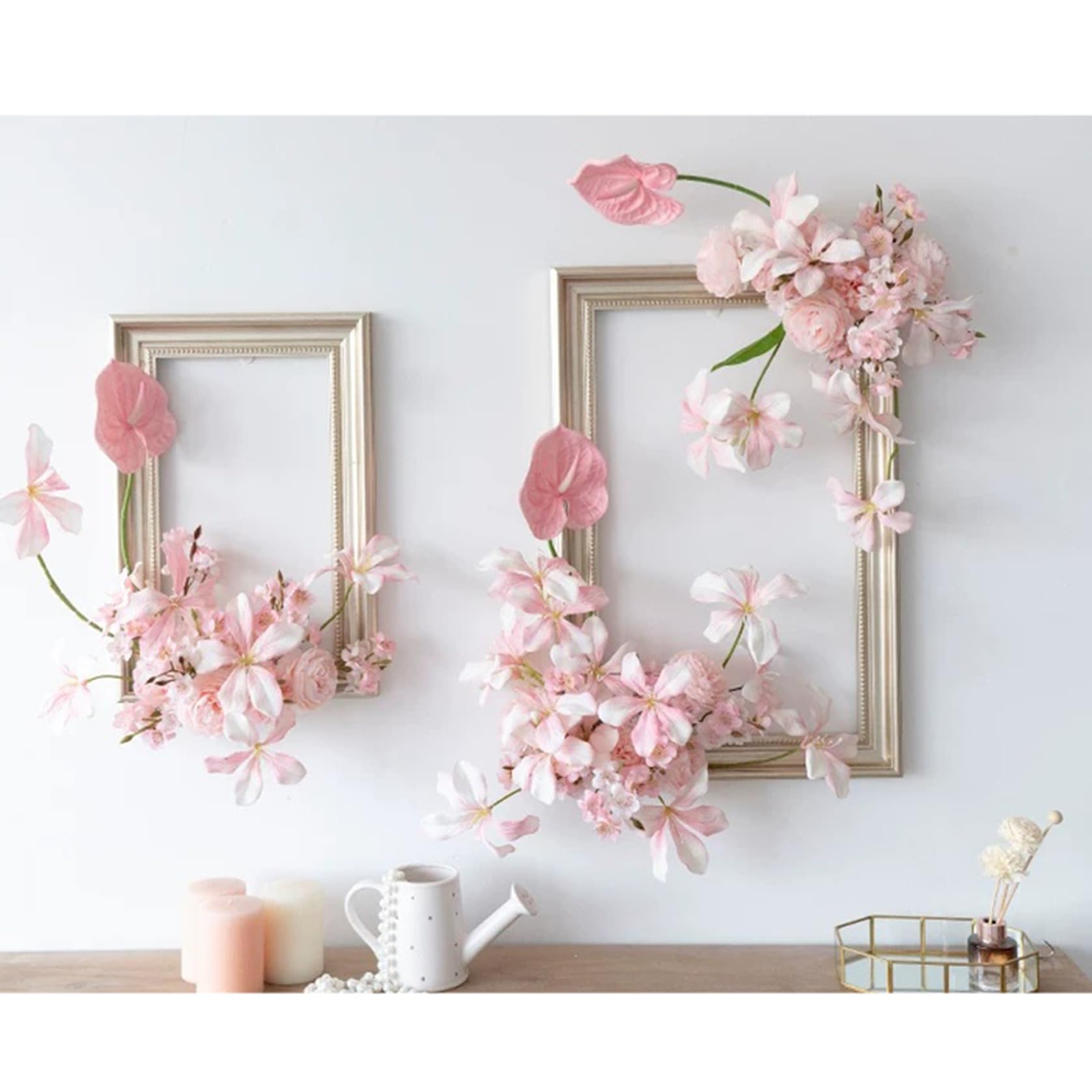 Amazon｜HGJH 壁掛け 造花 フェイクグリーン 人工観葉植物 吊り下げ