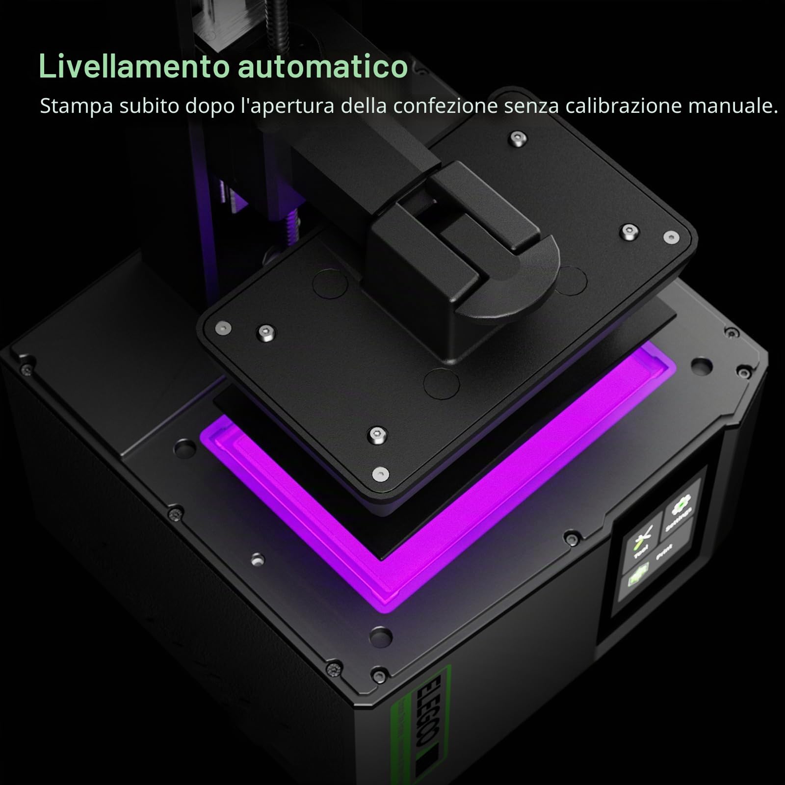 ELEGOO Mars 5 Stampante 3D Resina, LCD Mono da 6,6" 4K, Protezione dal Surriscaldamento, Sensore Meccanico Intelligente, Livellamento Automatico, Dimensioni di Stampa 5.91 x 5.65 x 3.53 Pollici