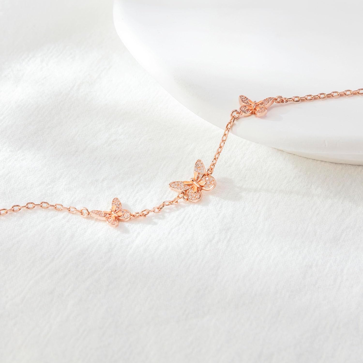 Butterfly Evil Eye Bracelets for Women Girls 18K Gold Plated with Cubic Zirconia Jewelry Gifts for Woman Wife Her Girlfriend Teens - Image 4