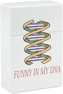 Funny DNA Cigarette Case Portable Cigarette Box Holder Flip Open Storage Case for Men Women