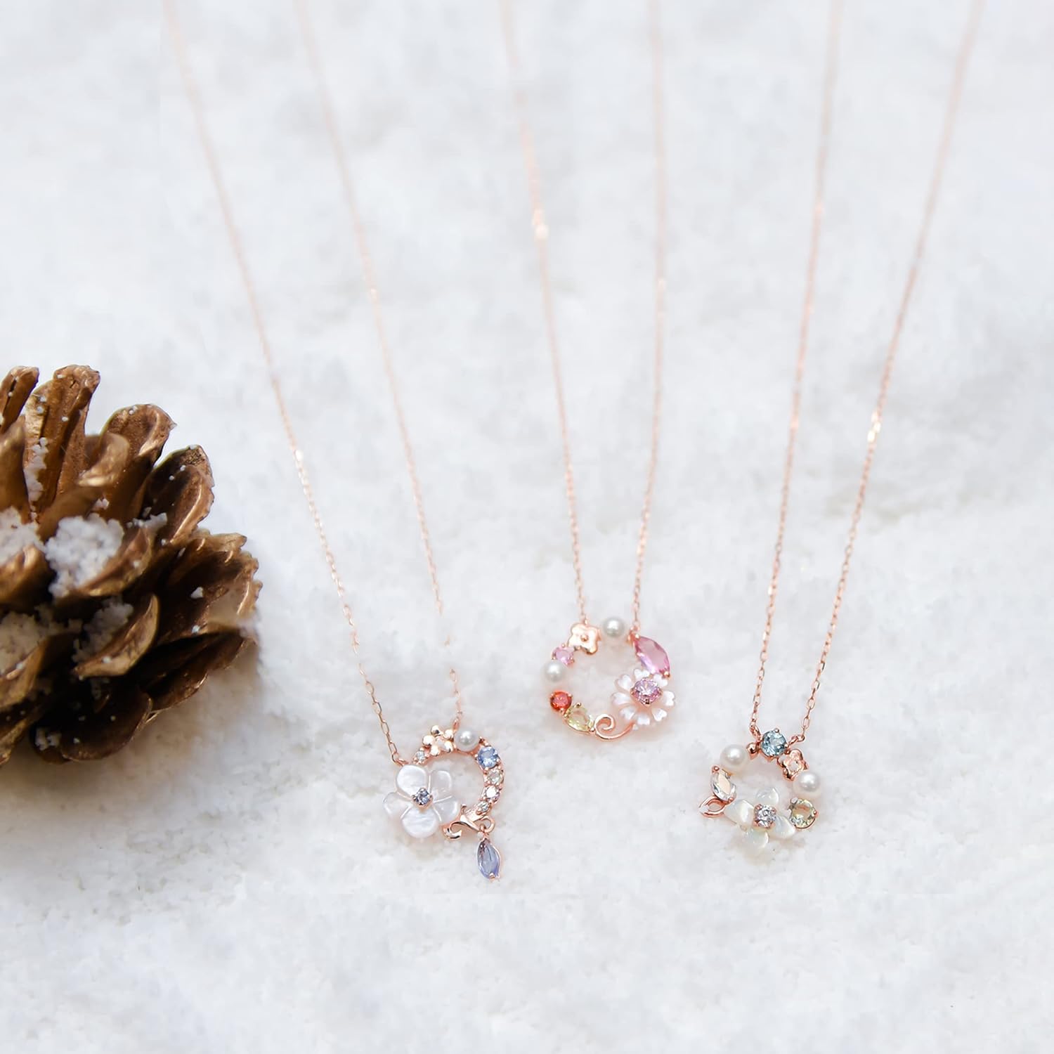 bloom ネックレス 10金 birth flower 11月 ブバリア