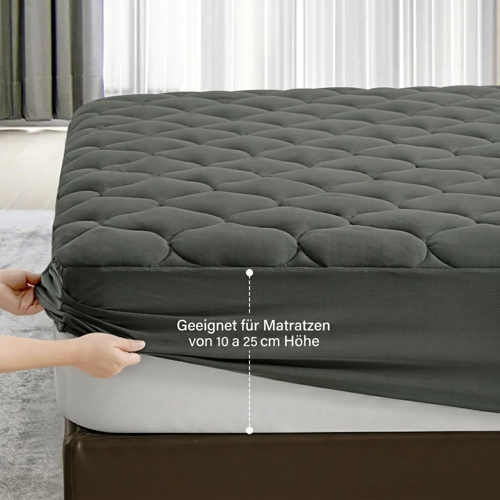 DUANDUAN Materac wierzchni 120 x 200 cm – miękka, oddychająca, pikowana nakładka na materac z głębokimi kieszeniami, ochraniacz na materac nadający się do prania w pralce, na łóżko kontynentalne i