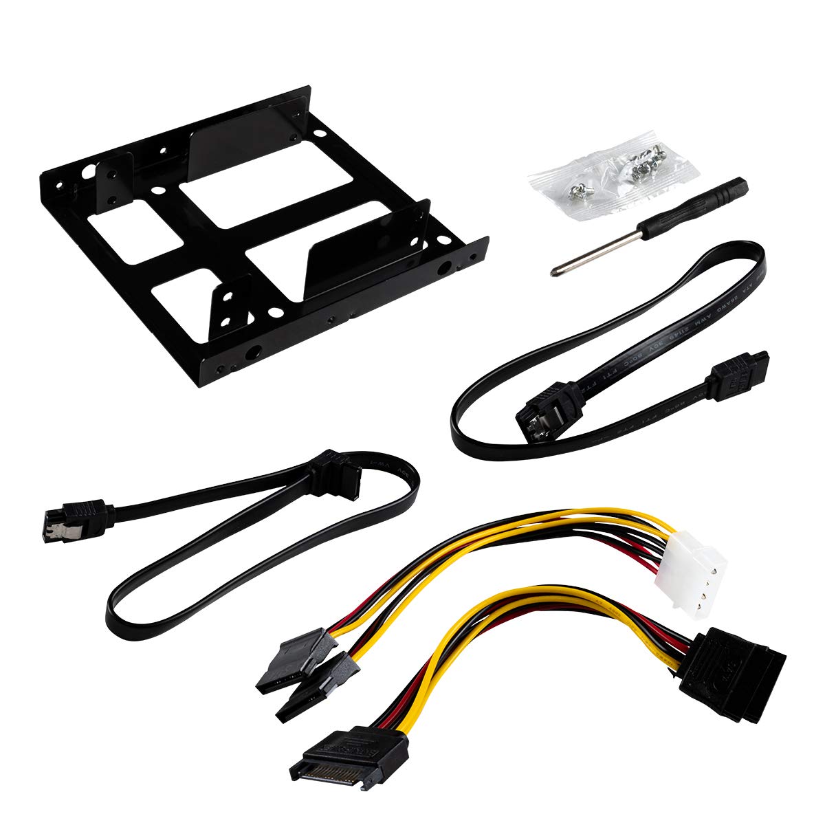 UNYKAch KIT ADATTATORE SSD DUAL A 3.5 CON CAVO E ACCESSORI